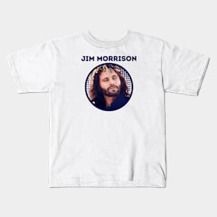 jim morrison || blue flowers Kids T-Shirt